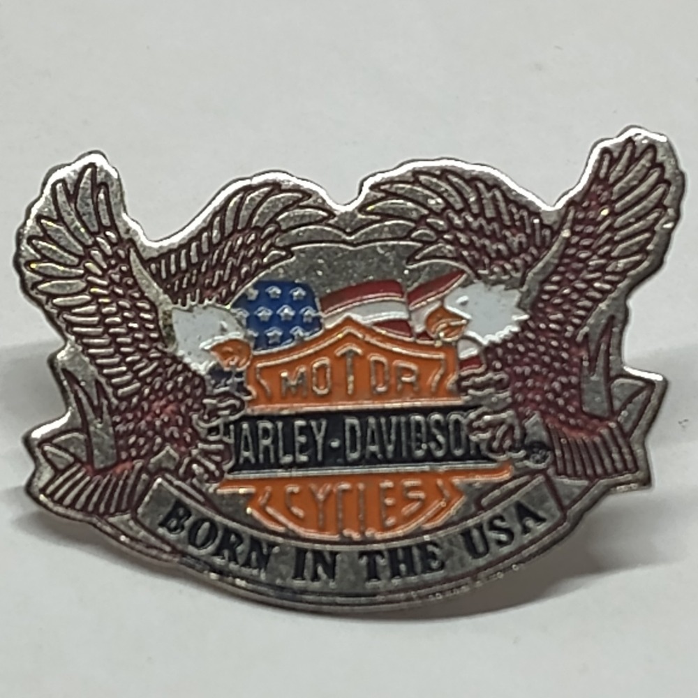 Vintage 1991 Solid Brass Harley Davidson Motorcycle Pin